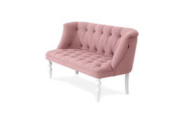 Прямой диван Бриджит розовый ножки белые в Йошкар-Оле
