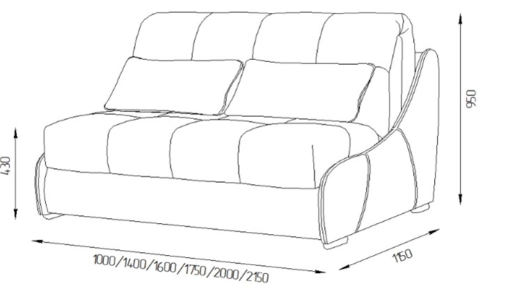 Прямой диван Токио 130 (ППУ) в Йошкар-Оле - изображение 11