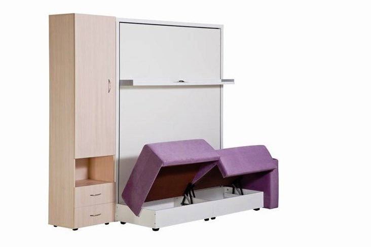 Диван Кровать-трансформер Smart (ШЛ+КД 1400+ШП), 2 шкафа, без подлокотников в Йошкар-Оле - изображение 4