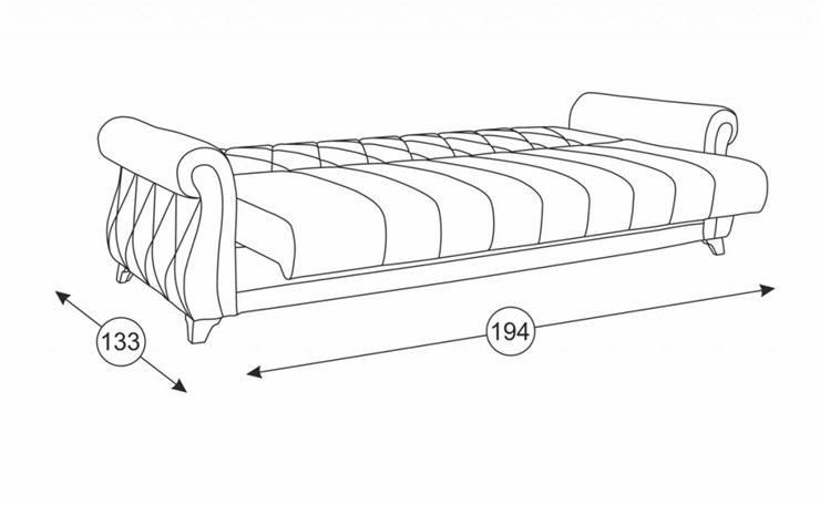 Прямой диван Роуз Арт. ТК 410 в Йошкар-Оле - изображение 1