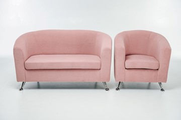 Комплект мебели Брамс  цвет розовый диван 2Д + кресло в Йошкар-Оле
