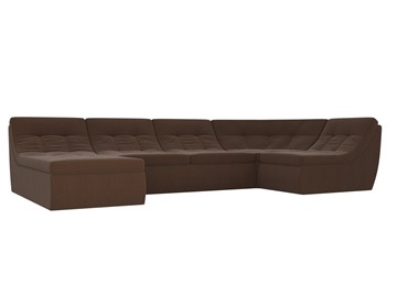 Модульный П-образный диван Холидей, Коричневый (рогожка) в Йошкар-Оле