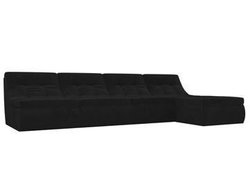 Модульный угловой диван Холидей, Черный (велюр) в Йошкар-Оле