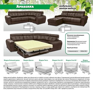 Модульный диван Арабелла в Йошкар-Оле - предосмотр 5