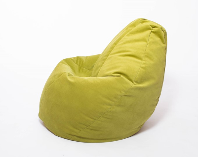 Кресло-мешок Груша малое, велюр однотон, травянное в Йошкар-Оле - изображение 2
