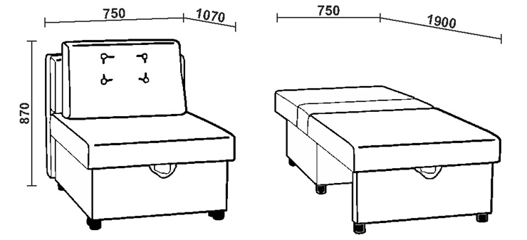 Кресло-кровать НЕО 61М в Йошкар-Оле - изображение 2