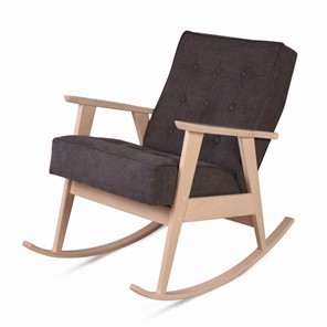Кресло-качалка Ретро (беленый дуб / 05 - коричневый) в Йошкар-Оле