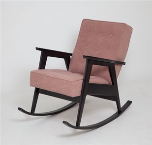 Кресло-качалка Ретро (венге / RS 12 - розовый) в Йошкар-Оле
