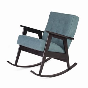 Кресло-качалка Ретро (венге / RS 29 - бирюзовый) в Йошкар-Оле