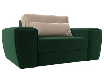 Кресло-кровать Лига-008, Зеленый\Бежевый (велюр) НПБ в Йошкар-Оле