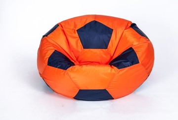 Кресло-мешок Мяч большой, оранжево-черный в Йошкар-Оле
