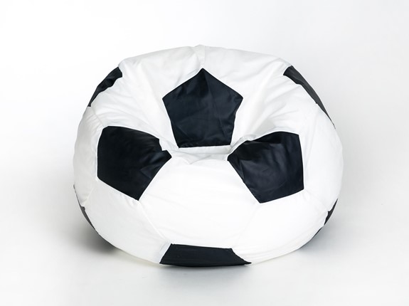Кресло-мешок Мяч малый, бело-черный в Йошкар-Оле - изображение