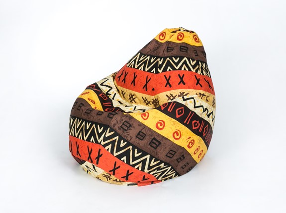 Кресло-мешок Груша среднее, жаккард, африкан в Йошкар-Оле - изображение