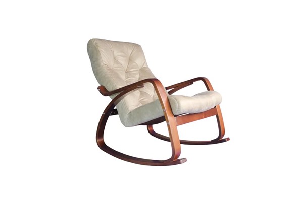 Кресло-качалка Гранд, замша крем в Йошкар-Оле - изображение