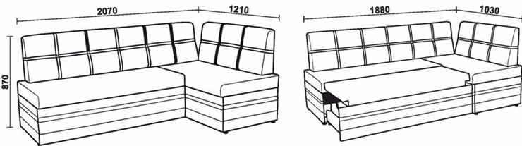 Кухонный диван НЕО КМ-06 ДУ с механизмом в Йошкар-Оле - изображение 5