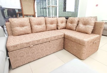Кухонный угловой диван Яшма 1 ДУ Весь в ткани Жаккард AFINA 06 в Йошкар-Оле