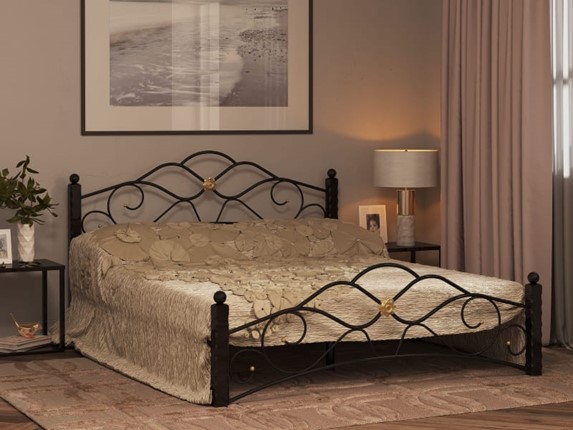 Кровать Гарда 3, 160х200, черная в Йошкар-Оле - изображение