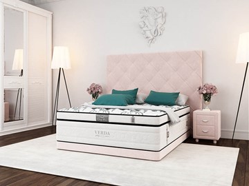 Кровать двуспальная Style Compact/Basement 180х200, Флок (Велсофт Винтажный розовый) в Йошкар-Оле