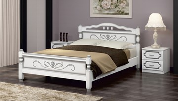 Кровать в спальню Карина-5 (Белый Жемчуг) 160х200 в Йошкар-Оле