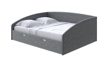 Кровать двуспальная Bono 160х200, Велюр (Gratta 4 Серый космос) в Йошкар-Оле