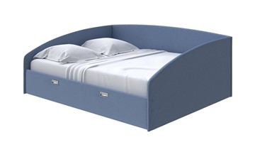 Кровать 2-спальная Bono 160х200, Велюр (Scandi Cotton 22 Морская гроза) в Йошкар-Оле