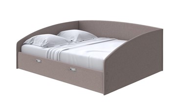 Кровать двуспальная Bono 160х200, Велюр (Scandi Cotton 24 Капучино) в Йошкар-Оле
