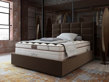 Кровать 2-спальная Chocolate Compact/Island M 160х200, Микровелюр (Manhattan Лесной каштан) в Йошкар-Оле