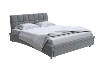 Кровать спальная Corso-1L 140x200, Велюр (Gratta 4 Серый космос) в Йошкар-Оле