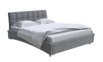 Кровать спальная Corso-1L 160x200, Велюр (Gratta 4 Серый космос) в Йошкар-Оле