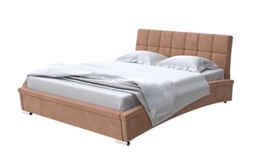 Спальная кровать Corso-1L 200x200, Микровелюр (Manhattan Брауни) в Йошкар-Оле