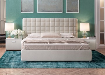 Двуспальная кровать Corso-3 140x200, Искусственная шерсть (Лама Лён) в Йошкар-Оле