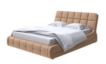 Кровать двуспальная Corso-6 140x200, Экокожа (Бронзовый перламутр) в Йошкар-Оле