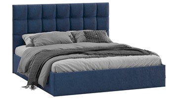 Кровать двуспальная Эмбер тип 1 (Микровелюр Wellmart Blue) в Йошкар-Оле
