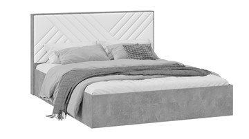 Кровать 2-спальная Хилтон Тип 1 (Ателье светлый/Белый) в Йошкар-Оле