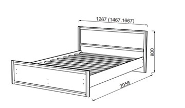 Кровать 2-спальная Камелия, 1600, шимо светлый/белый кожзам в Йошкар-Оле - предосмотр 1