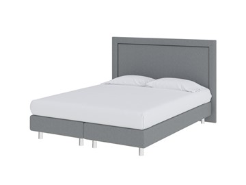 Спальная кровать London Boxspring Elite 160х200, Рогожка (Savana Grey (серый)) в Йошкар-Оле