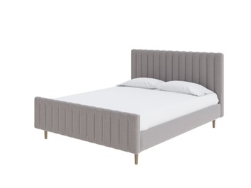 Кровать спальная Madison 140x200, Искусственная шерсть (Лама Светло-серый) в Йошкар-Оле