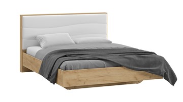 Кровать спальная Миранда тип 1 (Дуб крафт золотой/Белый глянец) в Йошкар-Оле