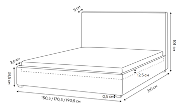Спальная кровать Mono 140х200, Велюр (Monopoly Миндаль (111)) в Йошкар-Оле - предосмотр 1