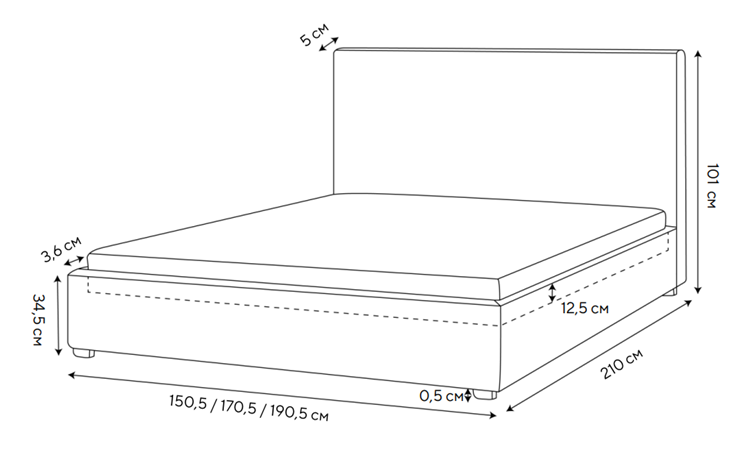 Спальная кровать Mono 140х200, Велюр (Monopoly Миндаль (111)) в Йошкар-Оле - изображение 1