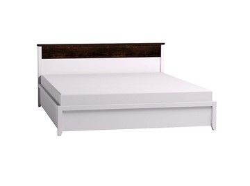 Двуспальная кровать Норвуд 32 с гибкими ламелями дерево, Белый-Орех шоколадный в Йошкар-Оле