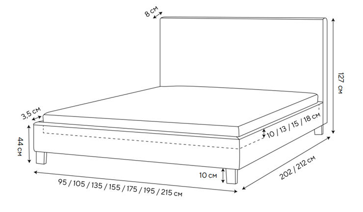 Кровать 2-спальная Routa 200х200, Велюр (Monopoly Мятный лёд (670)) в Йошкар-Оле - изображение 1