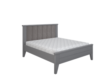 Кровать 2-спальная с мягкой спинкой Боринское Верона 1600, Серый в Йошкар-Оле