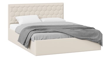 Двуспальная кровать с подъемным механизмом Порто (Велюр Confetti Cream) без заглушины в Йошкар-Оле