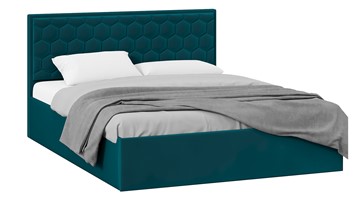 Двуспальная кровать с подъемным механизмом Порто (Велюр Confetti Izumrud) без заглушины в Йошкар-Оле
