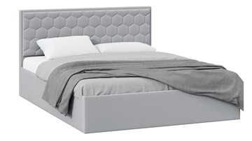 Кровать 2-х спальная с подъемным механизмом Порто (Велюр Confetti Silver) без заглушины в Йошкар-Оле