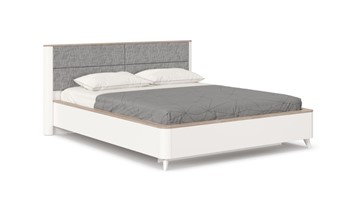 Кровать 2-х спальная Стефания 1600 с кроватным основанием ЛД 413.150, Дуб Маувелла PR/Белый в Йошкар-Оле