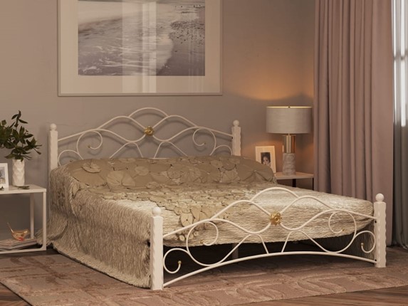 Спальная кровать Гарда 3, 160х200, белая в Йошкар-Оле - изображение
