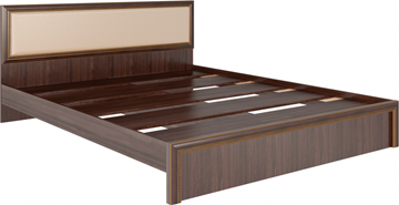 Двуспальная кровать Беатрис М09 с мягким изголовьем (Орех Гепланкт) в Йошкар-Оле