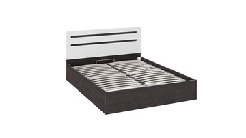 2-спальная кровать с подъемным механизмом Фьюжн ТД-260.01.04 (Белый глянец, Венге Линум) в Йошкар-Оле